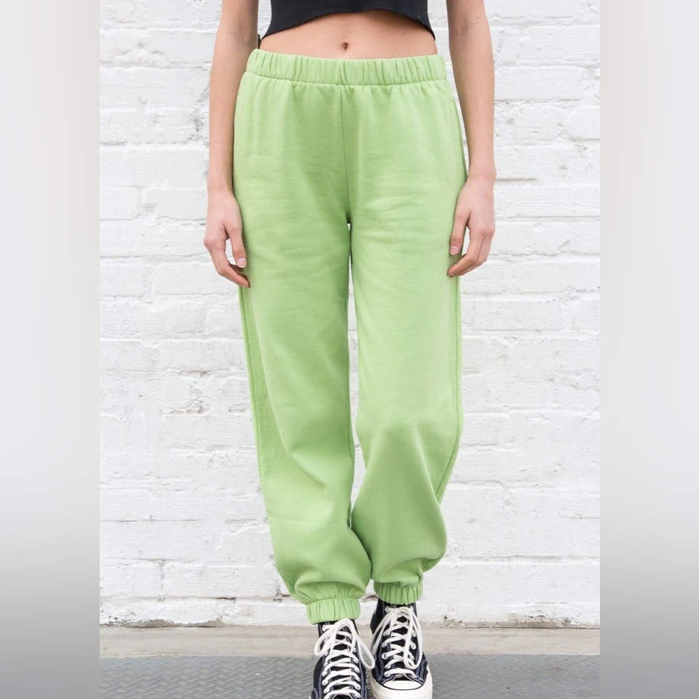 Brandy Melville Green Rosa Sweatpants